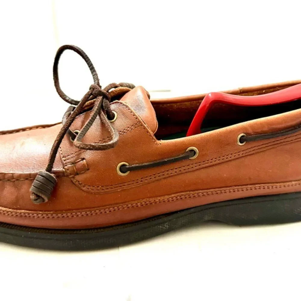 Bass Brown Nubuck Leather Boat Shoes 